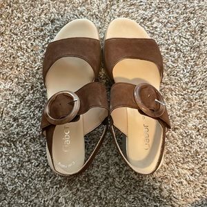 Brown Gabor Sandals Size 9, Velcro closure. Never worn.